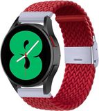 By Qubix - Braided nylon bandje voor Huawei Watch GT 4 / GT 5 (41mm) & GT 5 Pro (42mm) - Rood