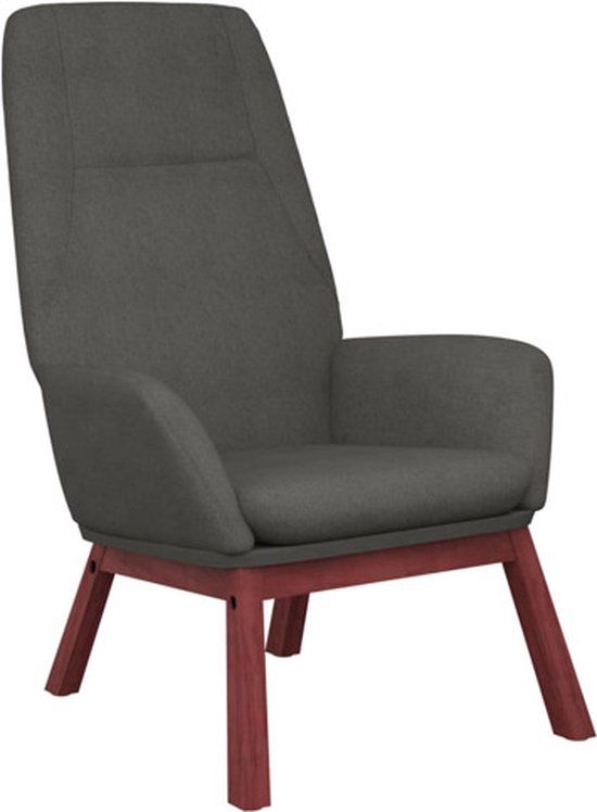 vidaXL Relaxstoel stof donkergrijs