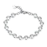 Brosway Armband Symphonia für Damen aus 316L-Edelstahl mit Kristallen, Karabinerverschluss, Größe: 19 cm, BYM30