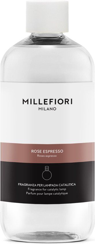 Millefiori Katalytische Geurlamp - Navulling voor Geurbrander 500 ml Rose Espresso