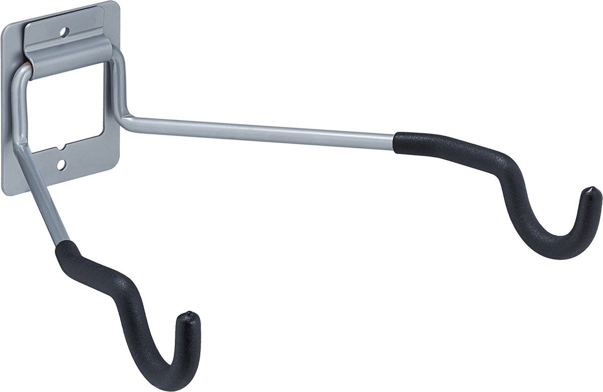 Relaxdays Fiets ophangsysteem - muurbeugel - fietshouder - tot 25 kg - inklapbaar - staal