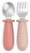 Suavinex Kinderbestek Color Essence – Ergonomische Lepel & Vork – Vanaf 1 Jaar – Steel/Roze