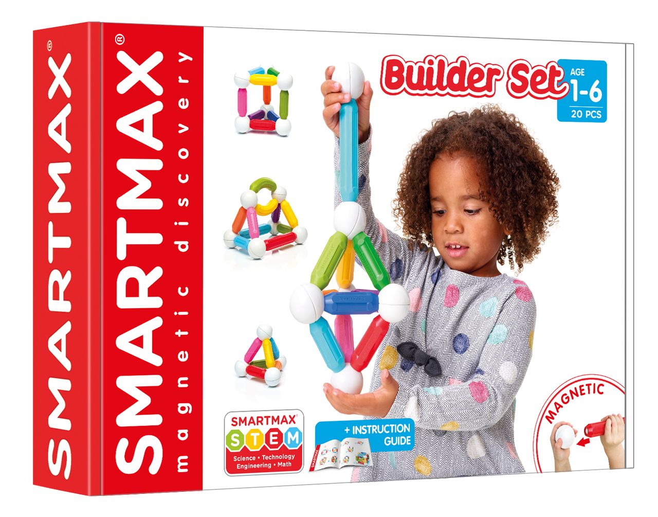 SmartMax My First Builder Set - Building Set - 20 Pieces - Multicolour