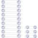 Merkloos / Sans marque Kinderslot Kastjes - 9 stuks lang + 3 stuks kort - Zelfklevend - Kastbeveiliging voor Kinderen - Baby veiligheid - PVC - Ladebeveiliging - Transparant