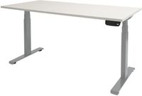 Schaffenburg Zit Sta Bureau - T-poot Elek 160x80 krijtwit -alu frame
