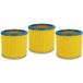 Güde 3x Filtre Plissé Compatible Avec Güde Nts 1250 K Aspirateur - Bleu / Jaune - Vhbw