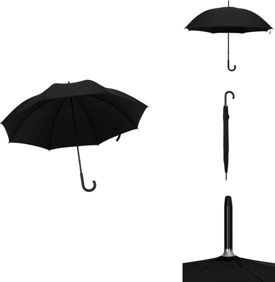 vidaXL Paraplu 130 cm Zwart