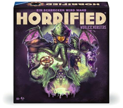 Ravensburger 22892 - Horrified: World of Monsters - Coöperatief en meeslepend bordspel voor iedereen van 10 jaar en ouder, voor spelletjesavonden met vrienden of familie, voor 1-5 Horrified fans