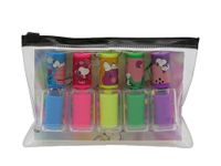 Snoopy CYP BRANDS Snoopy Set van 5 fluorescerende markeerstiften voor nagellak, meerkleurig, officieel product
