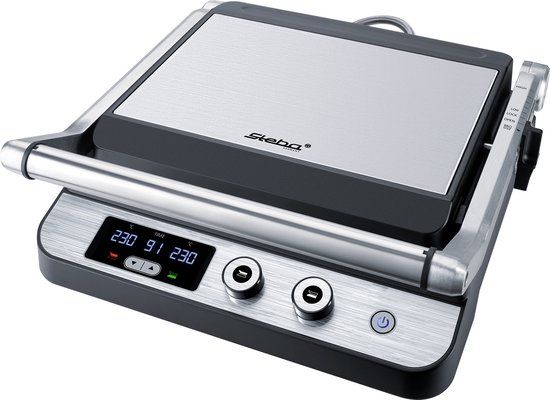 Steba FG120 Contactgrill - 1800W - RVS - Met Timer en Uitneembare Platen