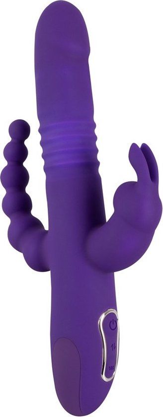 Sweet Smile Thrusting Pearl Triple Vibrator Lila