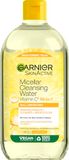 Garnier SkinActive All-in-1 Zacht micellair gezichtswater, zacht reinigingswater voor het verwijderen van make-up, voor een stralende en wakkere teint, met vitamine C, SkinActive All-in-1, 1 x 700 ml