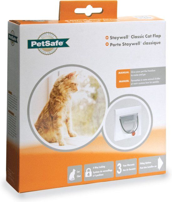 Petsafe 919 Classic Kattenluik - Wit - 22,4 x 22,4 x 22,4 cm