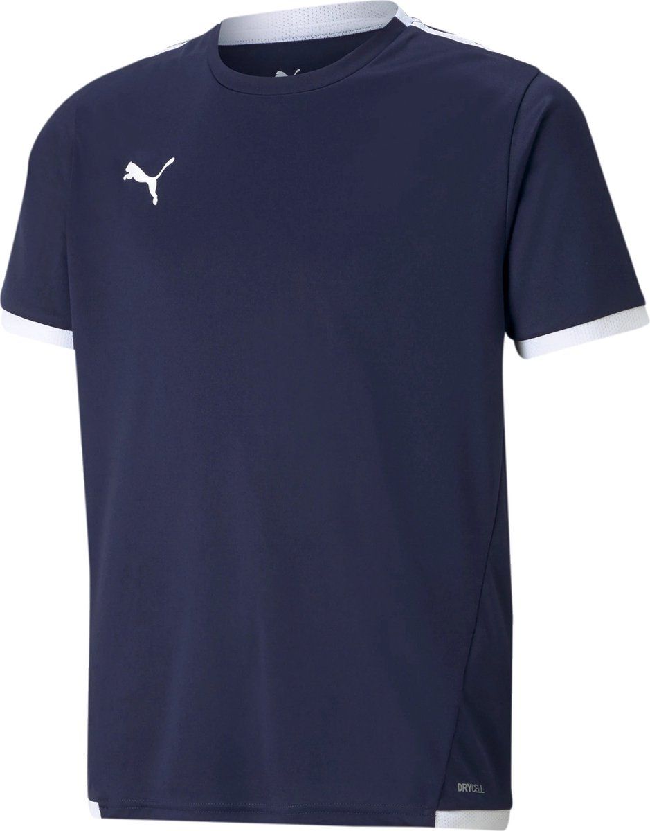 PUMA TeamLIGA Jersey Sportshirt Unisex - Maat 140 - blauw/navy