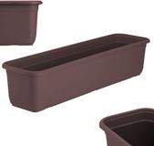 KADAX Wamat Balkonbak 60 cm Bruin Kunststof