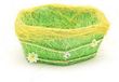 Humbert Und Brandt Gmbh Panier à œufs de Pâques - vert - hexagone - herbe décorative - 18 cm - Décoration de Pâques