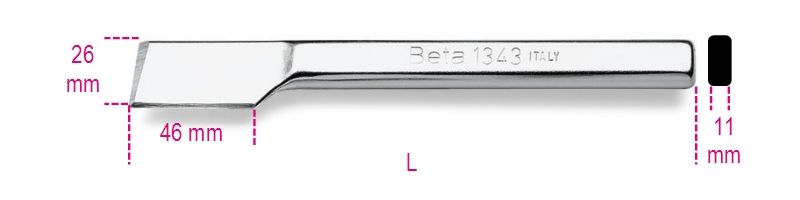 Beta Platte beitel met zijlemmet 1343
