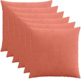 vidaXL Kussensloop 6 pcs ALMELO Rood Oranje 65 x 65 cm corduroy
