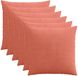 vidaXL Kussensloop 6 pcs ALMELO Rood Oranje 65 x 65 cm corduroy