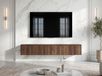 AX LIVING Barvo meuble TV, 2 portes, 100 cm, bois de noyer foncé, style Warmia