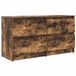 vidaXL Tv-meubel 100x35x54 cm bewerkt hout gerookt eikenkleurig