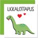 Grappige Lickalottapus Grappige Gay Valentijnskaart voor vriendin - Dinosaurus - Valentijn lesbische cadeaus voor vriendin, schattige LGBT homo vriendin geschenken lesbische verjaardagskaart, 145mm x 145mm wenskaarten