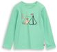 Tom Tailor T-shirt met lange mouwen en beverprint - Maat 128/134 - leafy green