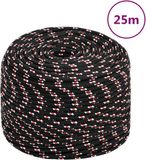 vidaXL Cordage de bateau 8 mm 25 m polypropylène noir
