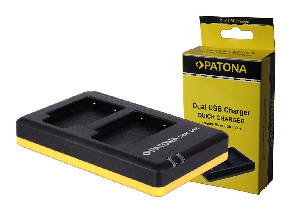 PATONA 1971 Dual Quick-Charger - Compatible with Olympus Cameras - Black