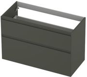 INK - Onderkast 2 Laden Greeploos Gelakt 45gr A-symmetrisch - 1000x450x650 Mm - Mat Beton Groen