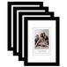 Americanflat 4x6 Picture Frame - Set of 4 - Black Mini Picture Frames