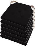 Stof Textile stoelkussen DUO - 6x - zwart