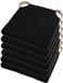 Stof Textile stoelkussen DUO - 6x - zwart