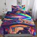 Parure de lit microfibre avec taie d'oreiller 135x200 cm