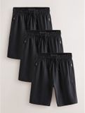 Next - Garçons - Lot de 3 shorts de sport légers - Noir