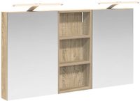 vidaXL Badkamerkastenset 3 st 110 x 10,5 x 60,5 cm Bewerkt hout