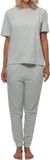 Schiesser Dames pyjama Cotton grijs