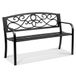 VEVOR, 50 inch metalen tuinbank voor buiten, zwart, 127 cm