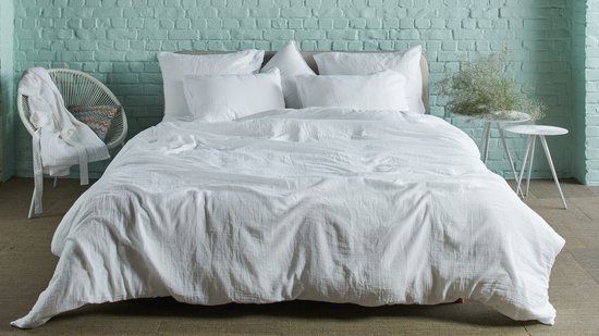 Passion Home Linen Dekbedovertrek passion home linen tetra - Wit - Katoen - 200x200 cm