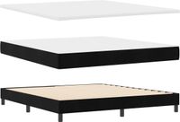 vidaXL Lit à ressorts avec tête de lit Noir 200 x 180 cm Velours