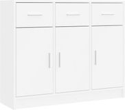 vidaXL Dressoir Wit 91x28x75 cm Bewerkt Hout