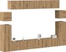Maison Exclusive - Ensemble de meubles TV 8 pièces à fixation murale en bois composite chêne Artisan