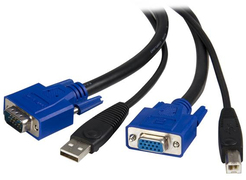 StarTech.com 1,80 m 2-in-1 USB KVM-kabel