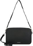 Coccinelle Leren schoudertas Tebe Mini Bag Grained Leather Noir zwart