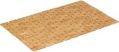 Relaxdays Badmat Bamboe - 70 x 42 cm - Antislip - Oprolbaar - Sneldrogend - Natuur