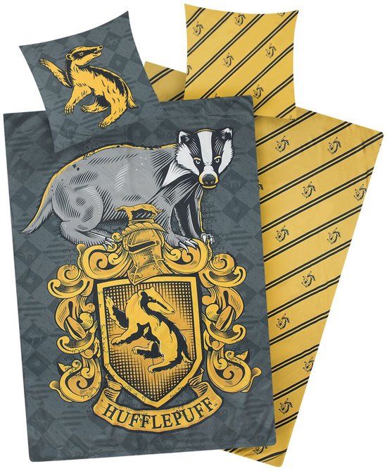 Harry Potter Hufflepuff Beddengoed - Katoen - Meerkleurig - Eenpersoons