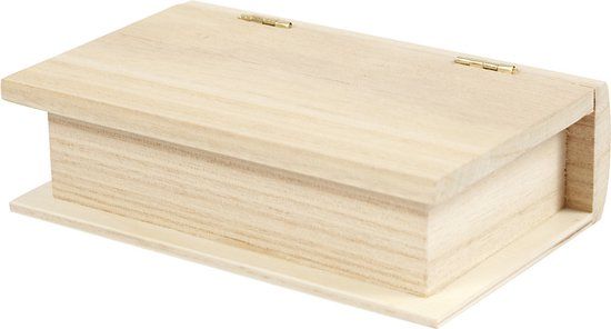 Creativ company Houten Boek Doos 14x9x3 cm