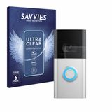 Savvies Protection d'écran pour Ring Video Doorbell 4 / Doorbell 3 - Film protecteur transparent 6 Pièces