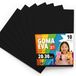 OFITURIA EVA-rubber voor school- en creatieve projecten, kleurrijke schuimplaten voor doe-het-zelfprojecten, kunst, kinderdecoratie, scrapbooking, ambachtelijke designs, 20 x 30 cm (zwart, 10 stuks)