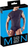 Svenjoyment Licht Transparante Mannen Shirt S Zwart